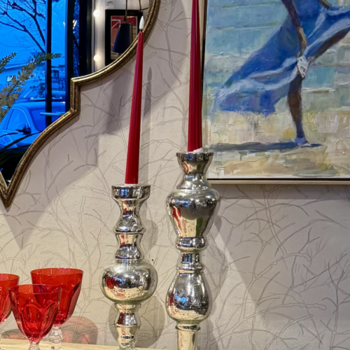 Silver Taper Candle Holder